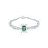 2.15ct Emerald And 7.52ct Diamond Bracelet