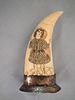 SCRIMSHAW WHALE TOOTH - SILVER BASE