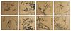 Set of 8 Album Paintings, Attributed to Lin Liang
