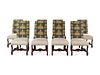 A Set of Eight Louis XIII Style Upholstered Dining Chairs