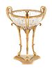 A Neoclassical Gilt Bronze and Leaded Glass Compote