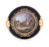 A Sevres Style Painted and Parcel Gilt Napoleonic Porcelain Two-Handled Tray