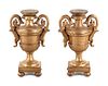 A Pair of Italian Giltwood Urns