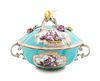 A Meissen Painted and Parcel Gilt Porcelain Covered Tureen