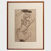 Egon Schiele (1890-1918): Kauernde (Squatting Woman), from The Graphic Work of Egon Schiele