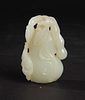 Chinese White Jade Gourd Carving, 18th Century