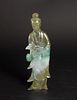 Chinese Jadeite Statuette of a Lady, 19th Century