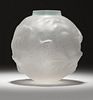A Rene Lalique ''Formose'' art glass vase