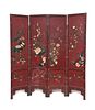 Set of 4 Chinese Lacquer and Stone Panels, 17-18th Century