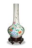 Chinese Famille Rose Long Neck Vase, 19th Century