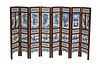 Chinese 8-Panel Screen with 19th Century Plaques
