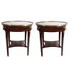 Pair of Louis XVI Style Round Side Tables