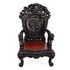 Large Chinese Throne Armchair