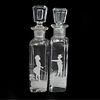 Pair of Mary Gregory Glass Bottles