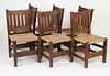 Six dining chairs, attributed to Gustav Stickley