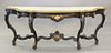 Louis XV style marble top server with gilt metal mounts, ht. 35", lg. 87", dp. 23".