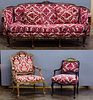 Victorian Style Sofa and Arm Chair Assortment
