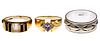 14k White Gold and 14k Yellow Gold Ring Assortment