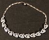Resplendent Crystal and Silver Metal Choker-Style