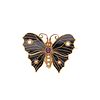 Art Nouveau 18k Butterfly Brooch