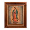 Anónimo. Virgen de Guadalupe. Óleo sobre tela. Enmarcado. 50 x 39 cm