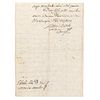 Brabo, Miguel. Letter addressed to José María Morelos... Huajuapan, 1812. Signed.