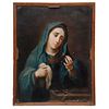 MARIANO GUERRERO (Mexico, late 18th century). Mater Dolorosa. Oil on copper sheet. Signed and dated 1783