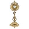 Monstrance, Mexico, 18th century, Gilded, polychrome silver