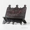 Carved Oak Folding Book Stand