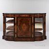Second Empire-style Ormolu-mounted, Burlwood-veneered Mahogany Cabinet