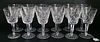 12 WATERFORD "LISMORE" CLARET WINE GLASSES