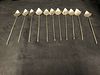 11 VINTAGE TAXCO MEXICO STERLING (925) MINT JULEP STRAWS-8"