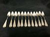 Set of 12 Dutch Silver Coffee spoons