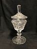 Lovely tall pinwheel crystal Candy dish-excellent quality