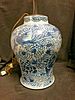 CHINESE BLUE AND WHITE BALUSTER  PORCELAIN LAMP