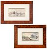 A PAIR OF WATERCOLOR DRAWINGS DEPICTING PARIS BY FRANK MYERS BOGGS (AMERICAN-FRENCH 1855-1926)