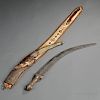 Arabian Jambiya Sword, Scabbard, and Belt