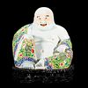 A Chinese porcelain Buddha.