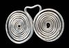 Greek Thracian Silver Spectacle Fibula - 39.3 g