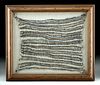 Framed Chancay Textile - Colorful Striped Pattern