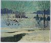 William Ralph Watson Winter Landscape Painting
