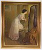 Abbott F. Graves Woman in Mirror Interior Painting