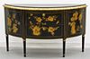 French Style Chinoiserie Demilune Sideboard Server