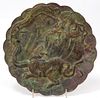 Heavy Japanese Bronze Meiji Period Plaque Plate