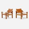 Pierre Chapo, Sahara lounge chairs, pair