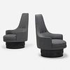 Adrian Pearsall, swivel lounge chairs, pair