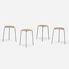 In the manner of Arne Jacobsen, stools, set of four