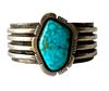 1970s Sterling Silver and Turquoise Navajo Cuff Bracelet