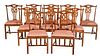 Set of Ten Chippendale Style Dining Chairs