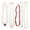 Collection of Coral & Pearl Necklaces